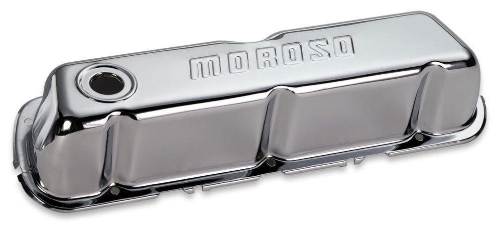 Moroso Chrome B/E Valve Covers SBF Tall w/o Baffle