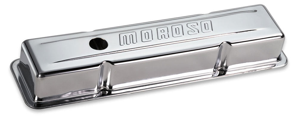 Moroso Chrome B/E Valve Covers SBC Short w/o Baffle