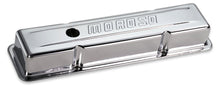 Cargar imagen en el visor de la galería, Moroso Chrome B/E Valve Covers SBC Short w/o Baffle