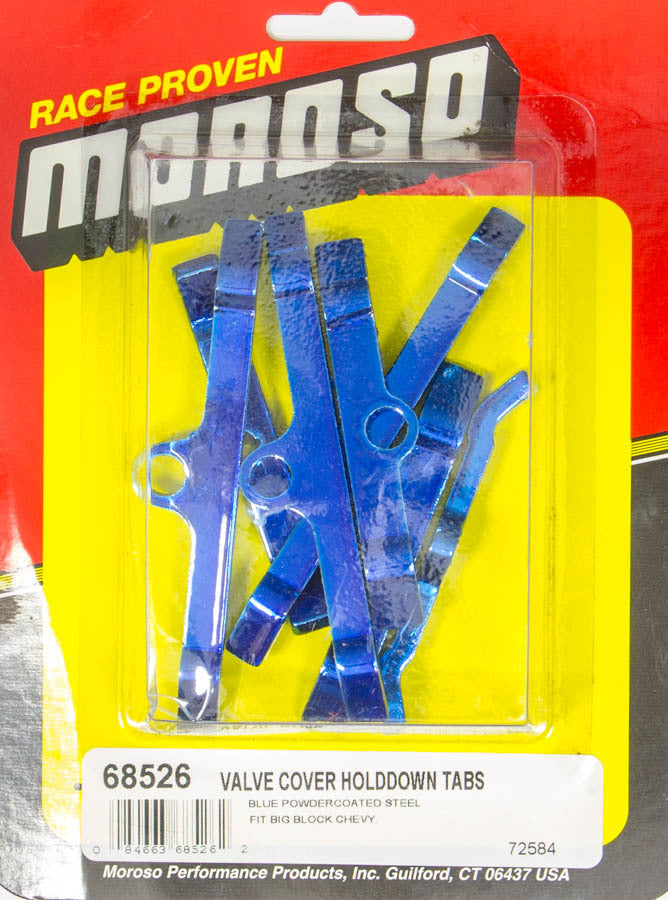 Moroso Valve Cover Hold Downs - Blue