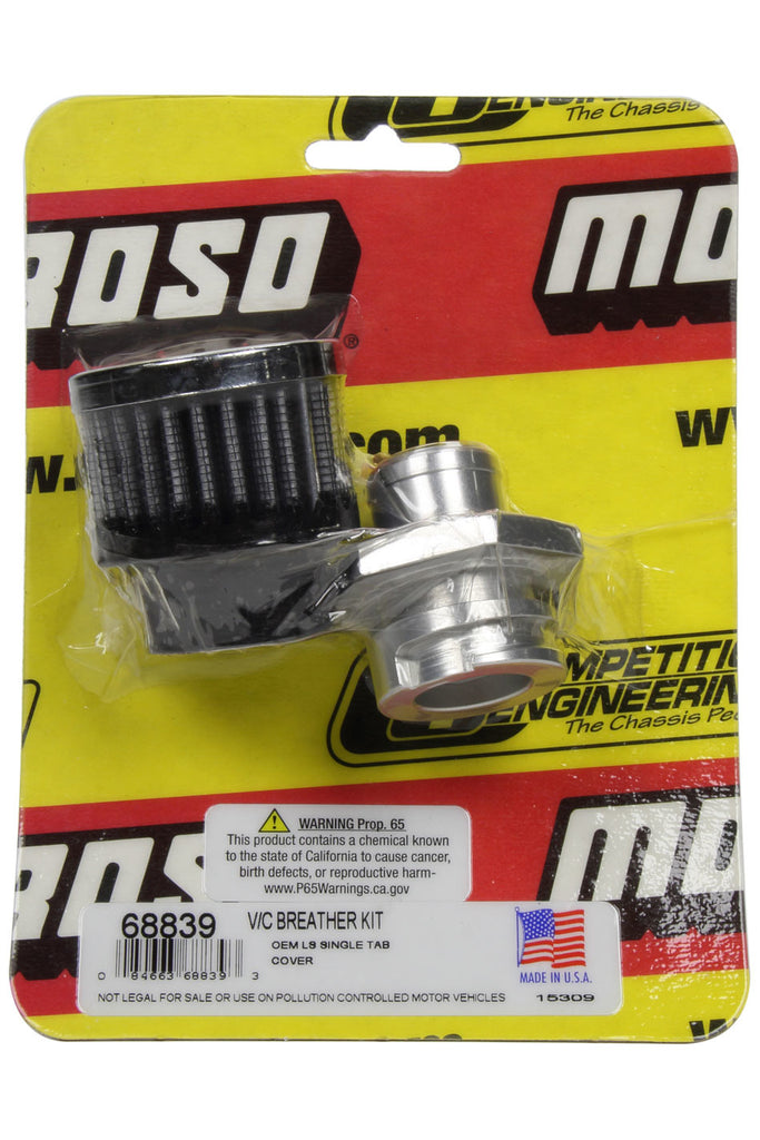 Moroso Breather Kit - GM LS Valve Cover