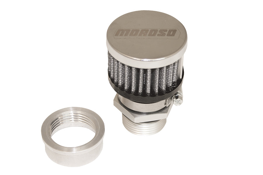 Moroso Valve Cover Breather Kit U-Weld - Aluminum