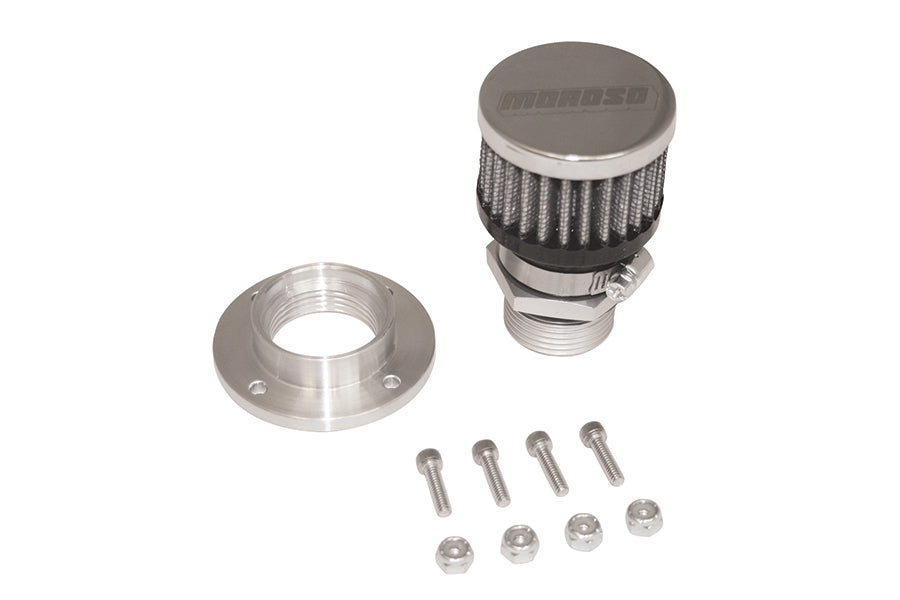 Moroso Valve Cover Breather Kit Bolt In Style - Aluminum