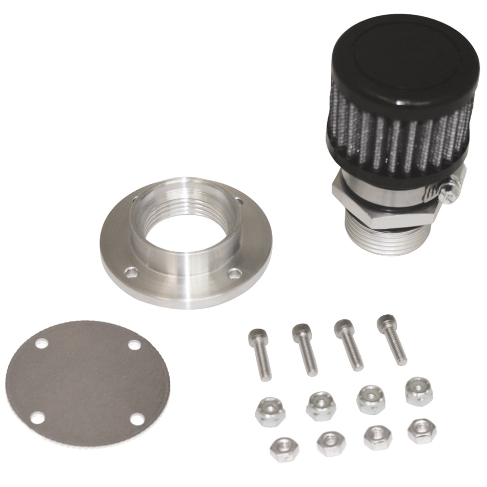 Moroso Valve Cover Breather Kit Bolt In Style - Aluminum