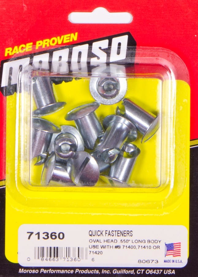 Moroso Oval Head Quik Fastener .550in Long Body