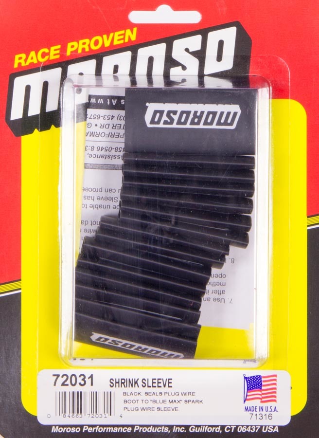 Moroso Black Shrink Sleeve 18 Pieces