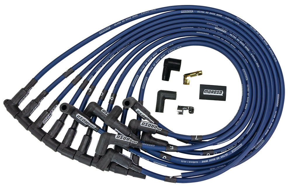 Juego de cables para bujías Moroso Ultra 40 BBC HEI - Azul