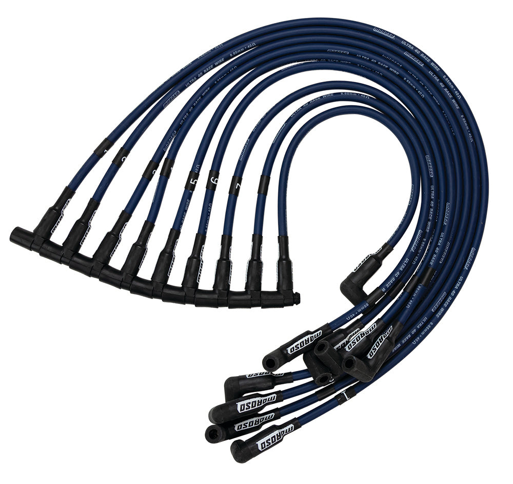 Moroso Ultra 40 Plug Wire Set SBC Sprint Car Blue