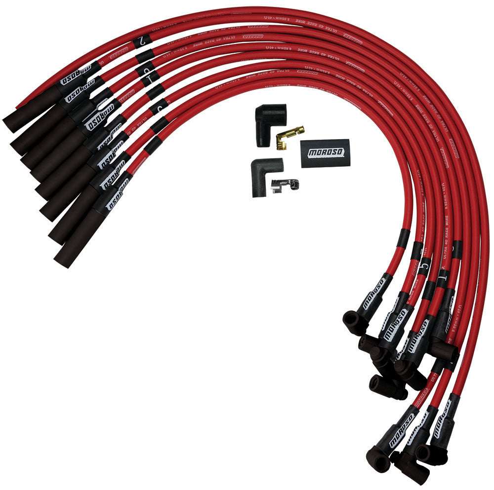 Moroso Ultra 40 Plug Wire Set - Red