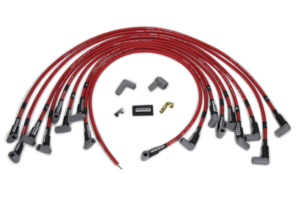 Moroso Ultra 40 Plug Wire Set BBC HEI - Red