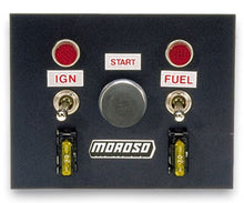 Load image into Gallery viewer, Moroso Toggle Switch Panel 4in x 5in - Black Finish