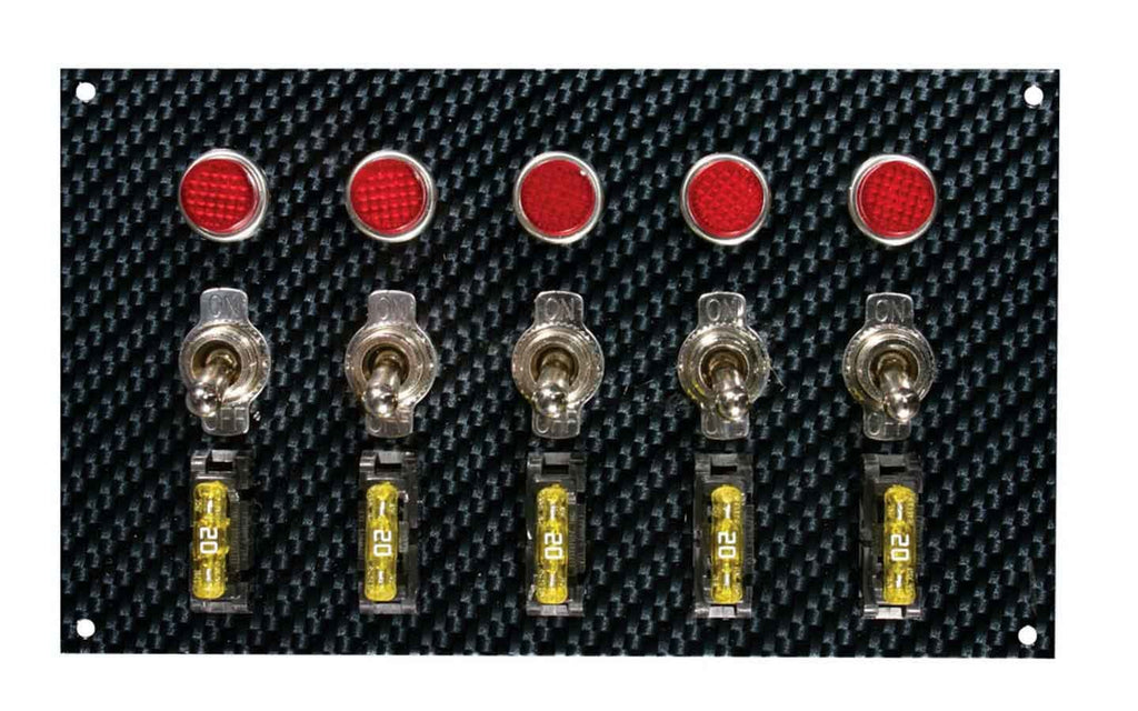 Moroso Fiber Design Switch Panel - Black/Black