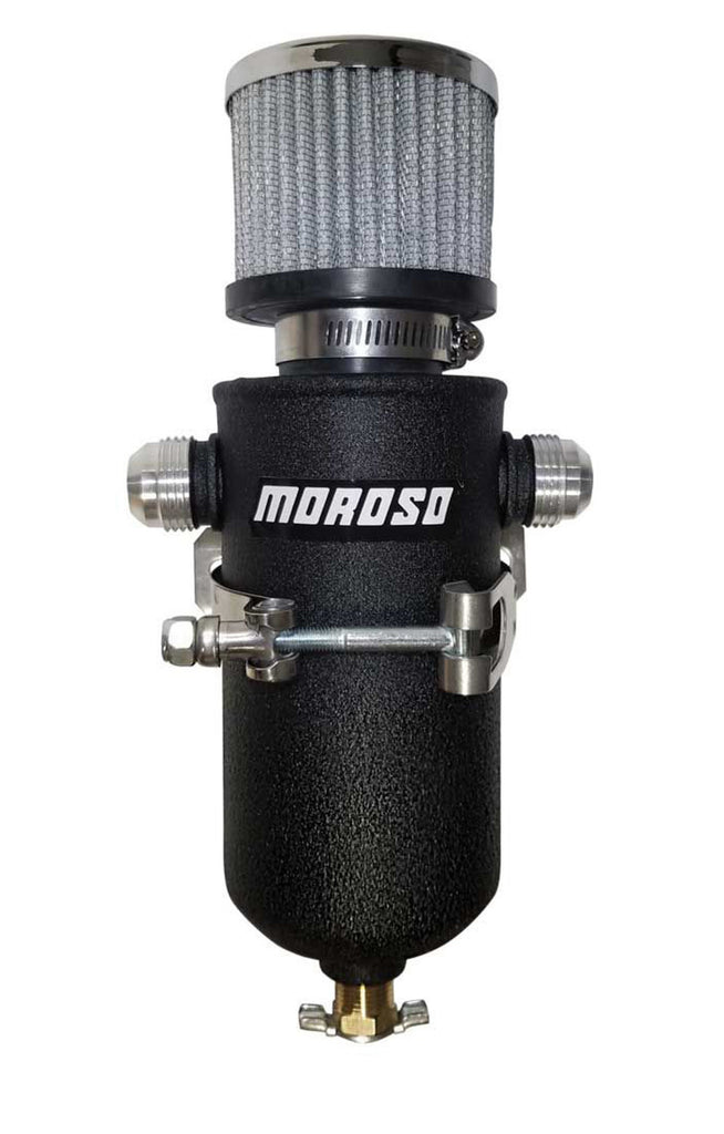 Moroso Remote Breather Tank - w/2 - 12an Fitting