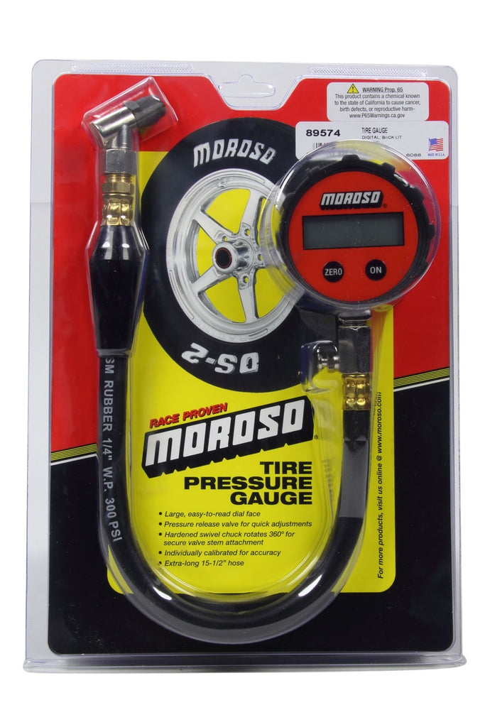 Moroso Tire Gauge 0-15 Digital Backlit