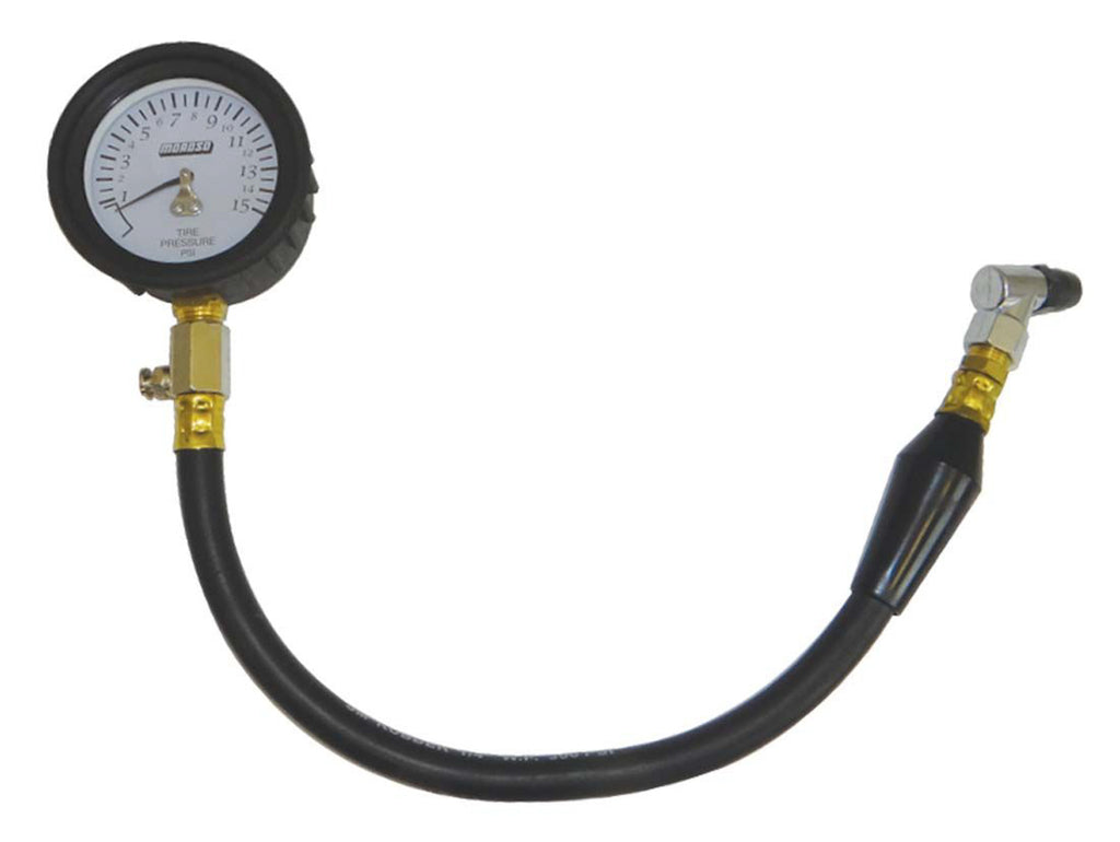 Moroso Tire Pressure Gauge 0-15 Psi - Garage Series