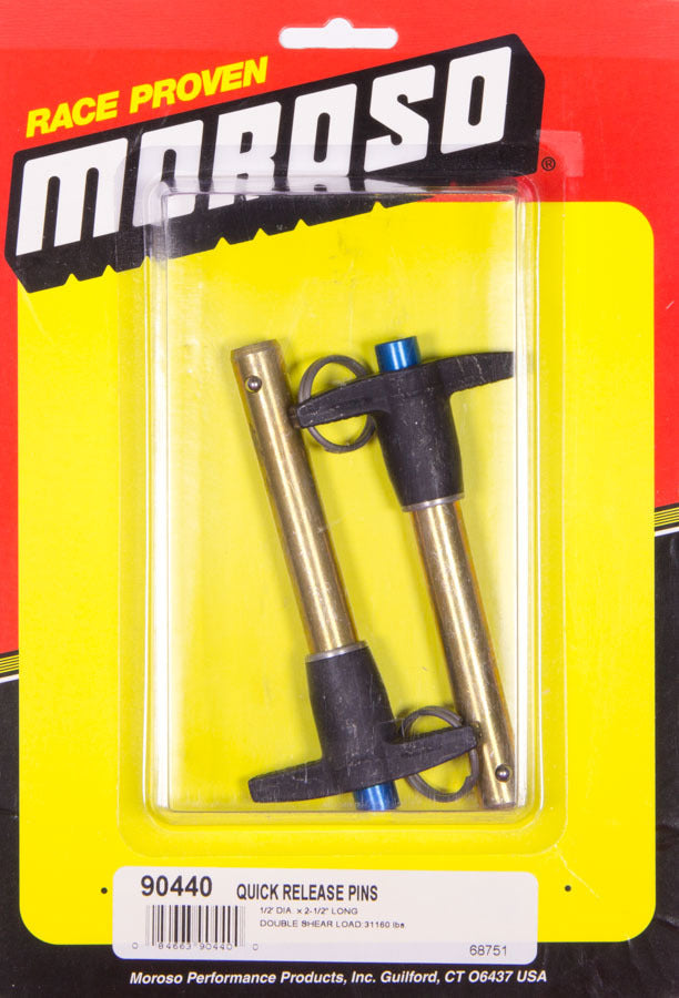 Moroso Quick Release Pins (2) 1/2 x 2-1/2