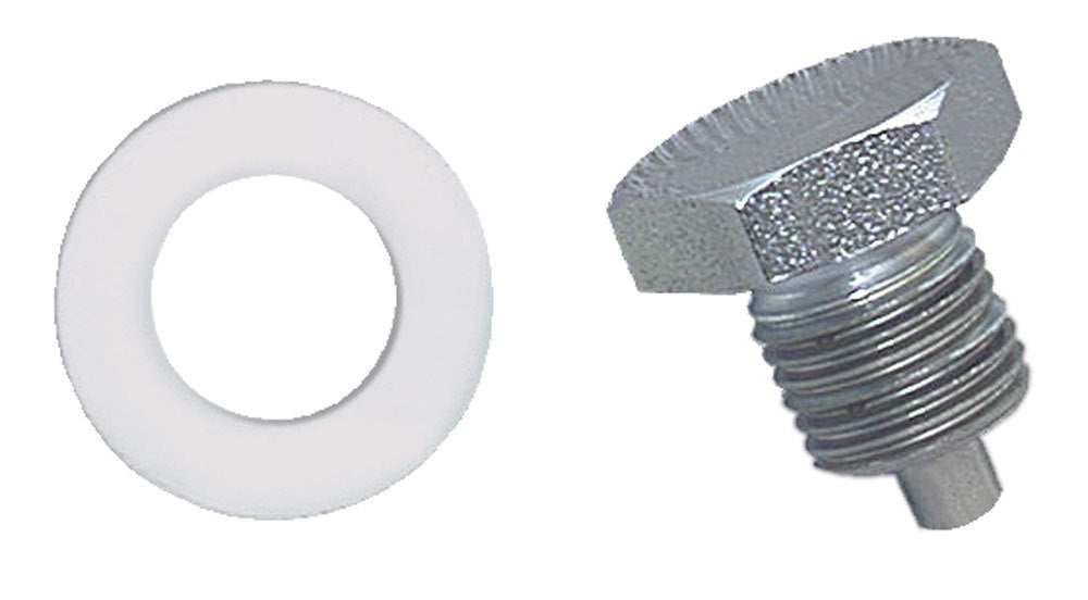 Moroso Oil Pan Drain Plug - Clear Zinc