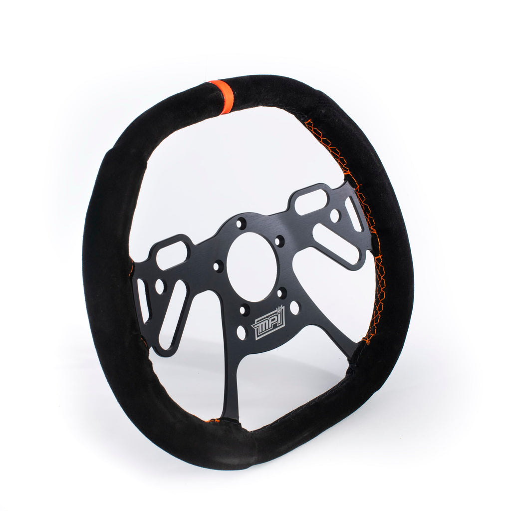 MPI Steering Wheel Drag Race 13in Square Frame Black