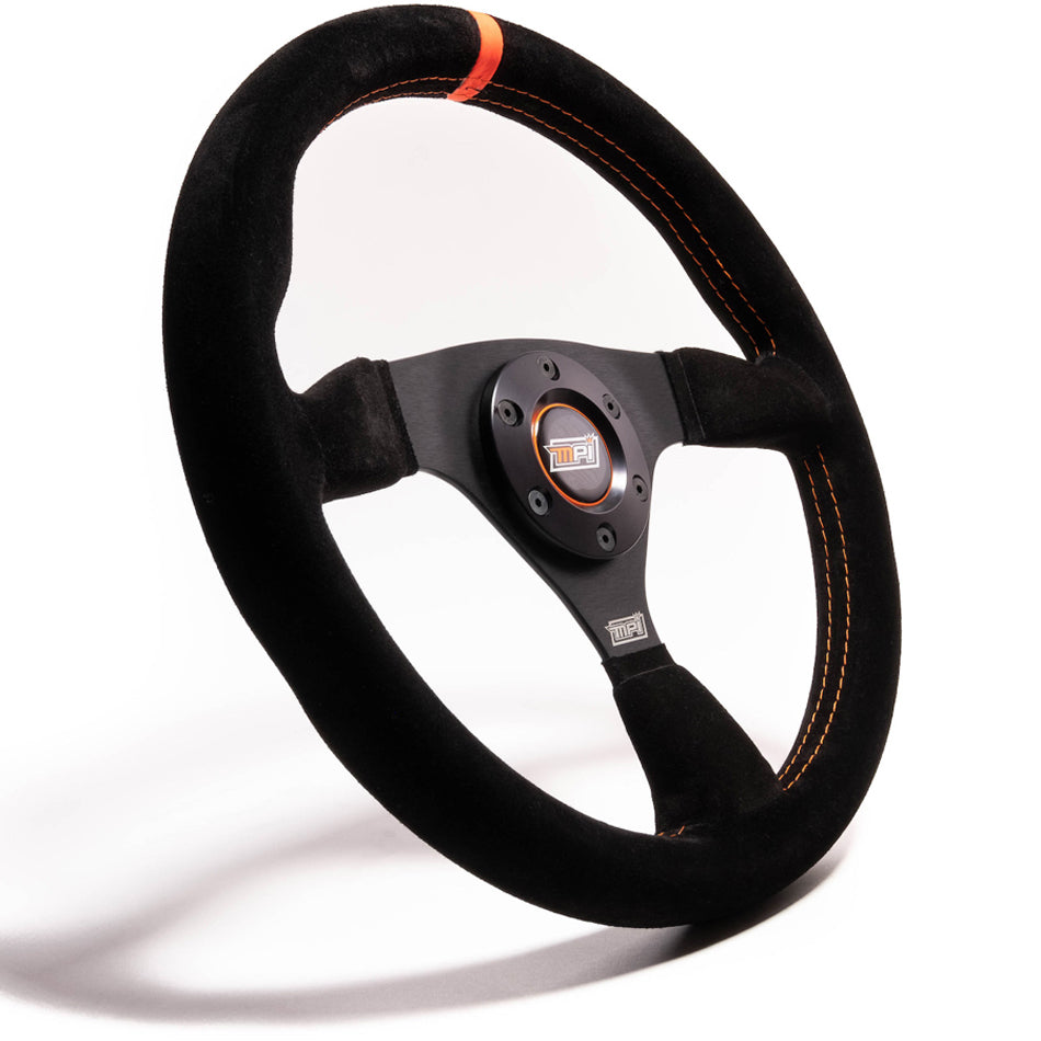 MPI 11.75 in Wheel Black Suede 6-Bolt Aluminum