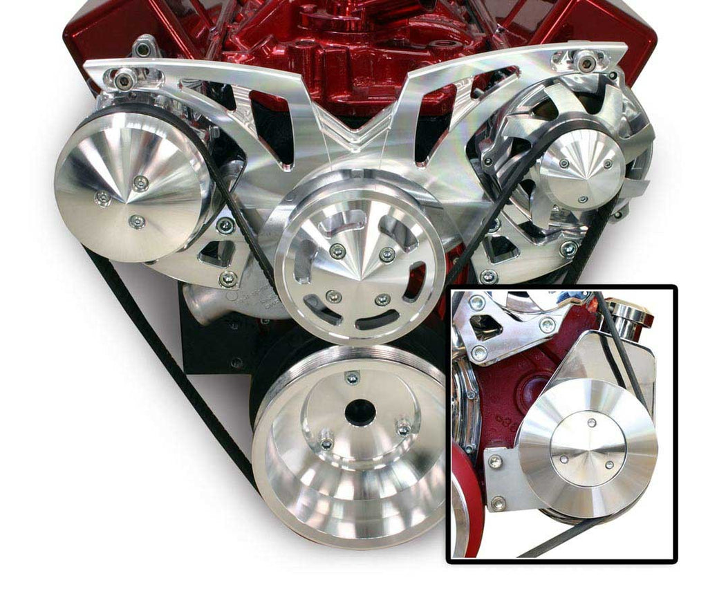 March Performance SBC Style Track Pulley Set w/Power Steering