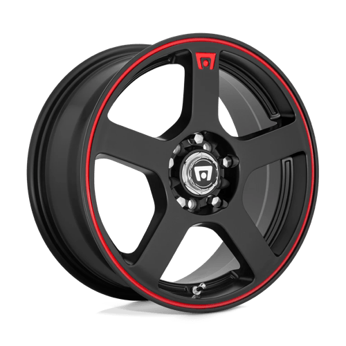 MR116 16X7 5X4.25/4.5 M-BLK RED-STR 40MM