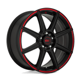 Motegi MR142 17X7 5X112/4.5 S-BLK RED 40MM