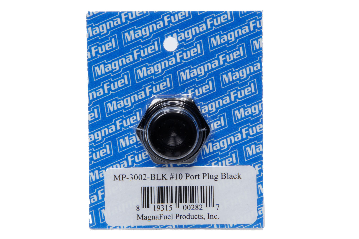 Magnafuel Racing Fuel Systems #10 Straight Port Plug Black