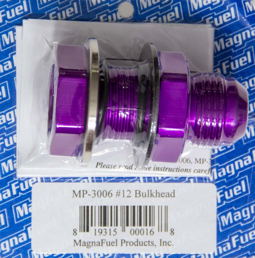 Magnafuel Racing Fuel Systems #12 Straight Bulkhead Fitting