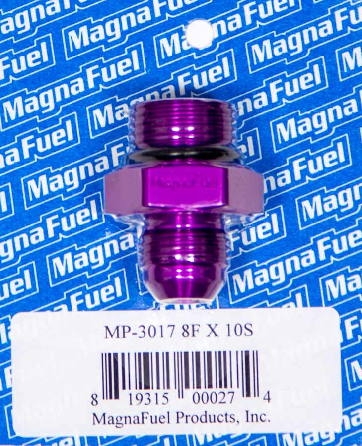 Magnafuel Racing Fuel Systems #8an Male to #10an O-Ring Str. Adapter Ftng