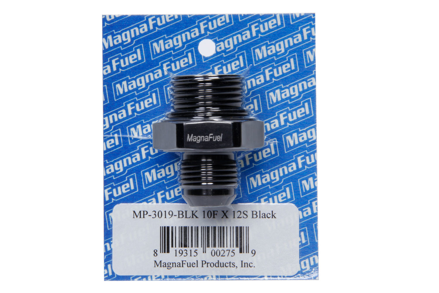 Magnafuel Racing Fuel Systems #10an Flare to #12an Port Fitting Str. Black