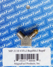 Cargar imagen en el visor de la galería, Magnafuel Racing Fuel Systems Jet Adapter Fitting - #3 x 1/8in x 1/8in w/Pill