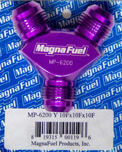 Cargar imagen en el visor de la galería, Magnafuel Racing Fuel Systems Y-Fitting - 3 #10an Male