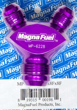 Cargar imagen en el visor de la galería, Magnafuel Racing Fuel Systems Y-Fitting - 1 #12an Male &amp; 2 #8an Male