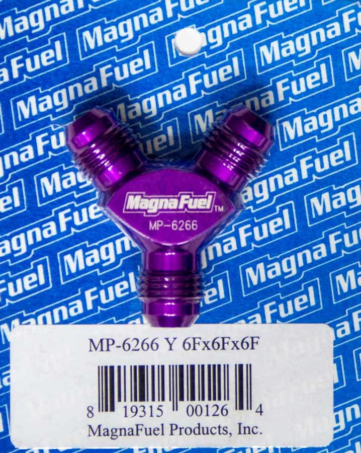Magnafuel Racing Fuel Systems Y-Fitting - 3 #6 Male