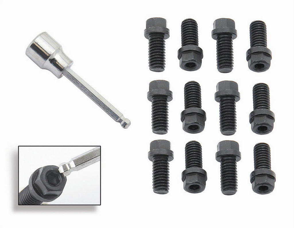 Mr Gasket3/8-16 x 3/4 Header Bolt Set (12) Combo Hex & Soc