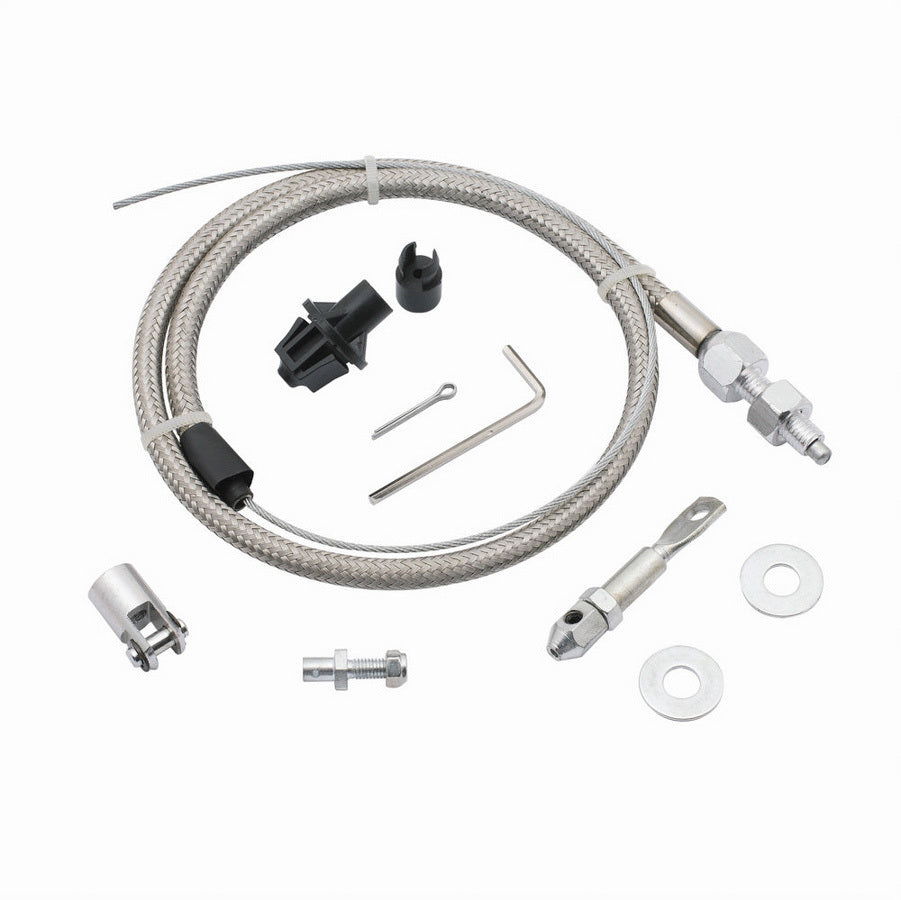 Mr Gasket Throttle Cable Kit  - Steel Braided style
