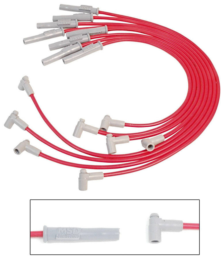 MSD 8.5MM Spark Plug Wire Set - Red