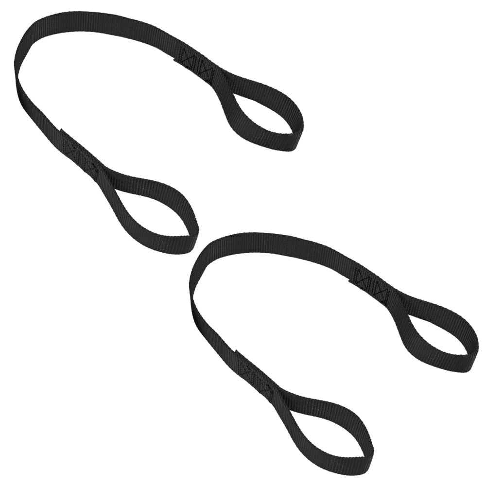 Mac's Tie Downs 1in x 18in Loop Strap Black Pair