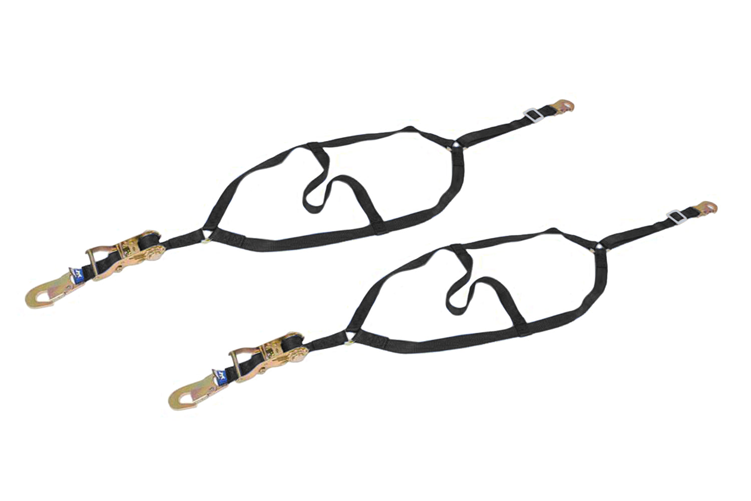 Mac's Tie Downs Dragster Front Nets Only Pair Flat Snap Hooks