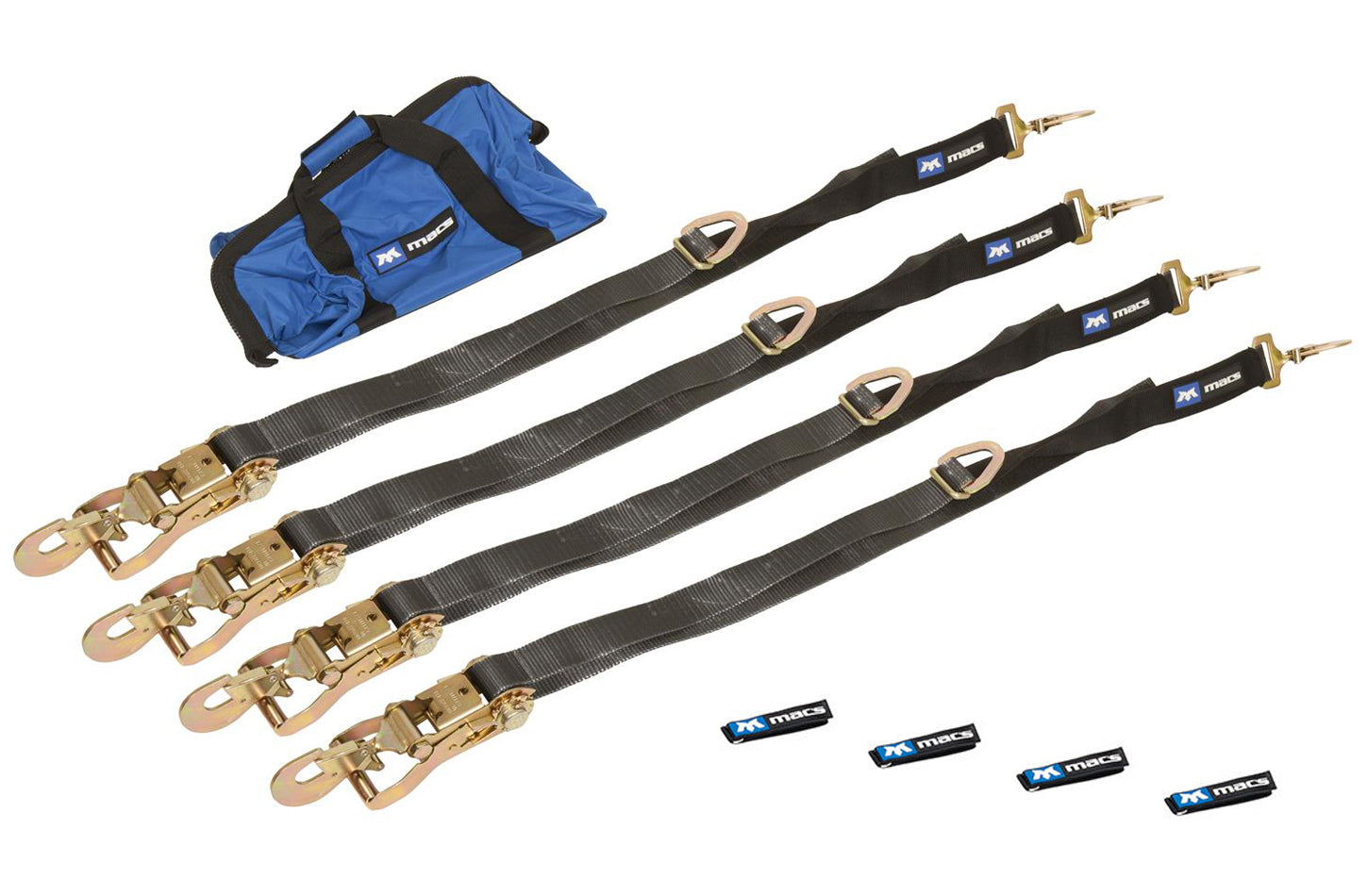 Mac's Tie Downs 4 Tie Down/Axle Strap Combo Direct Hook