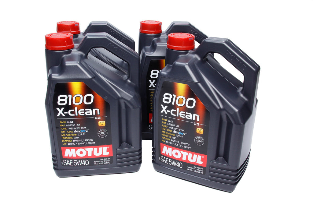 Motul8100 X-Clean 5w40 Case 4x5 Liter Dexos2