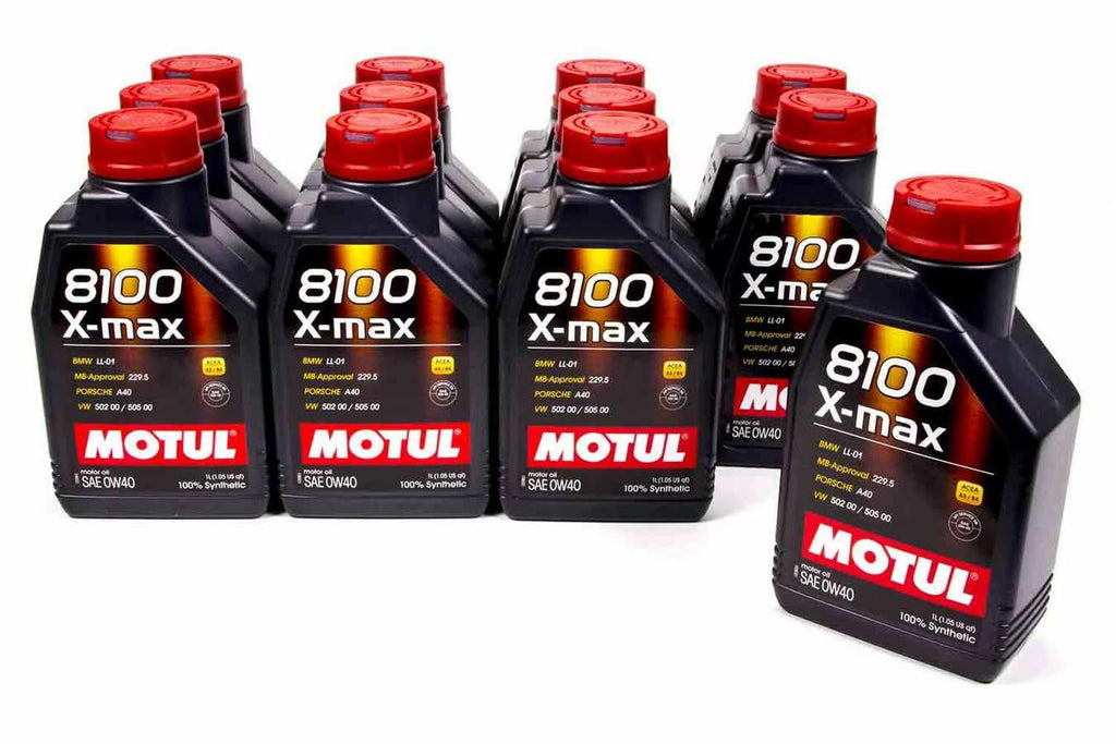 Motul8100 0w40 X-Max Oil Case 12x1 Liter