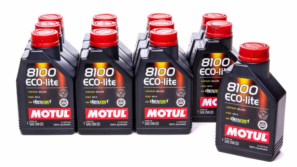 Motul8100 0w20 Eco-Lite Oil Case 12 x 1 Liter Dexos1