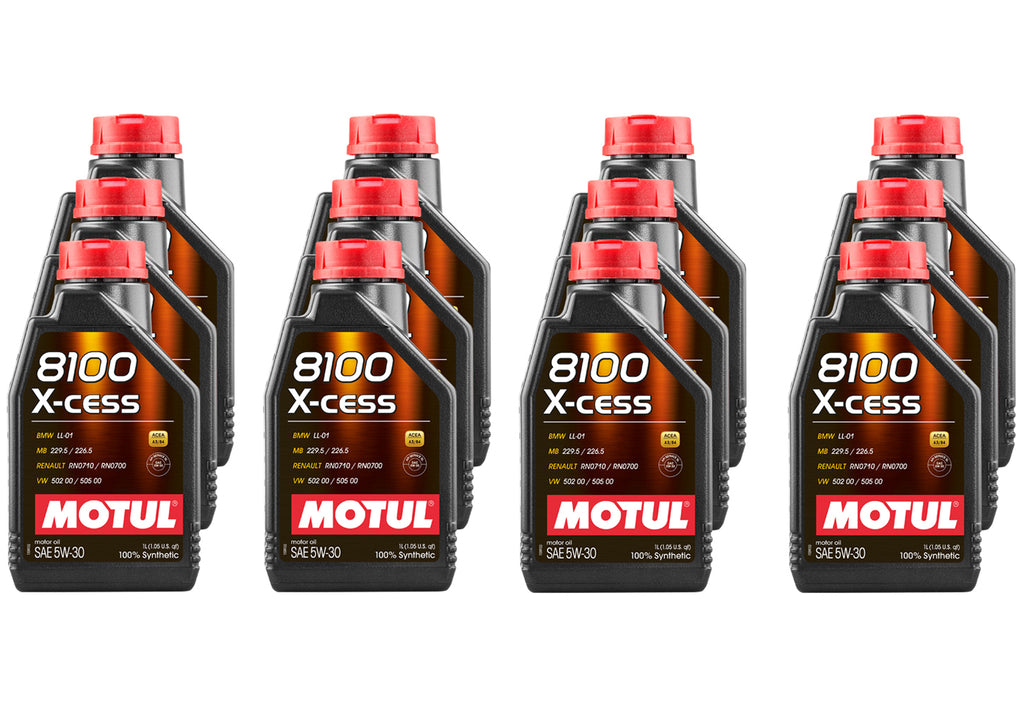 Motul8100 X-Cess 5w30 Oil Case 12 x 1 Liter