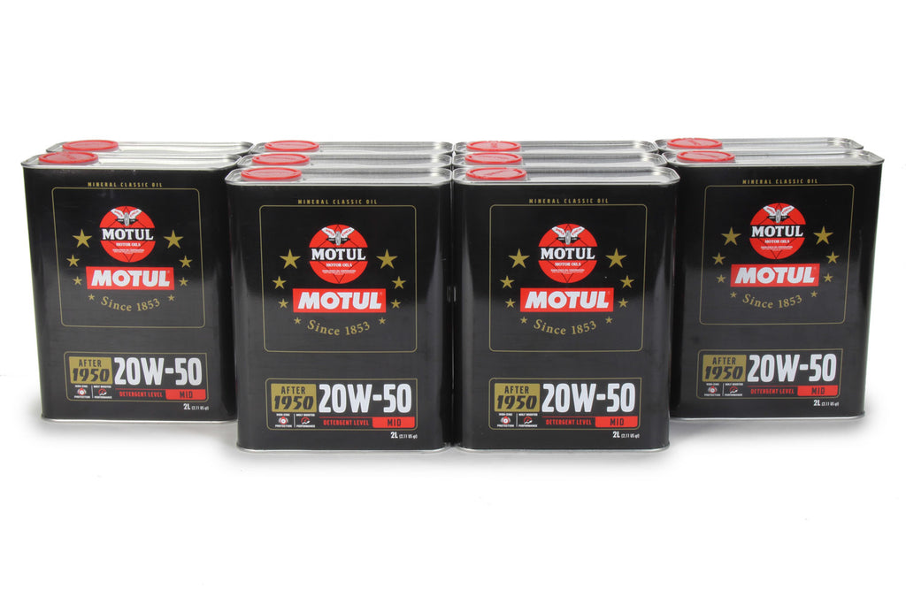 Aceite de alto rendimiento MotulClassic 20w50, caja de 10 x 2 litros