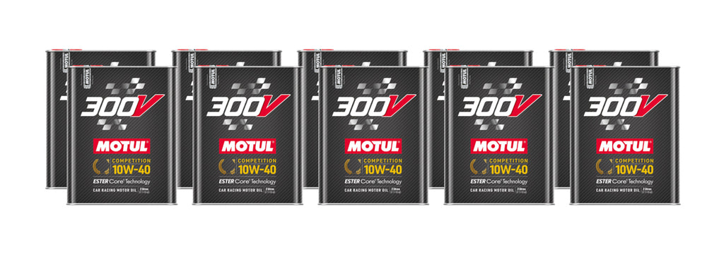 Aceite de competición Motul300V 10w40 Caja de 10 x 2 litros