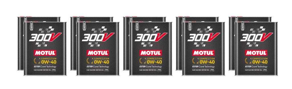 Aceite de competición Motul300V 0w40 Caja de 10 x 2 litros