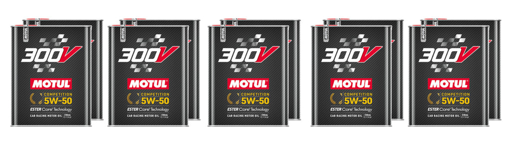 Aceite de competición Motul300V 5w50 Caja de 10 x 2 litros