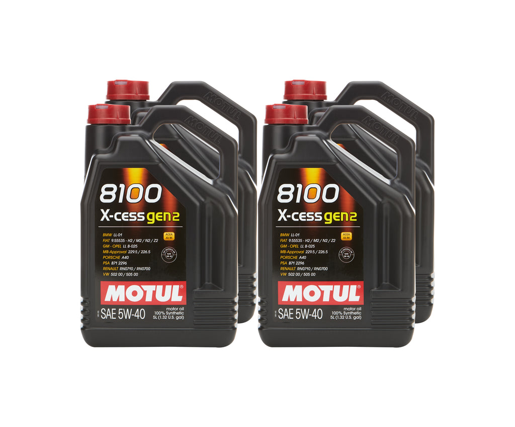 Motul8100 X-Cess Gen2 5W-40 Case 4 x 5 Liter