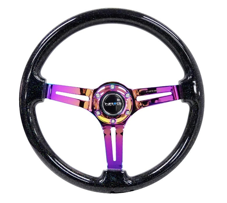 NRG Innovations Steering Wheel 350mm 3in Dish Galaxy -Neochrome